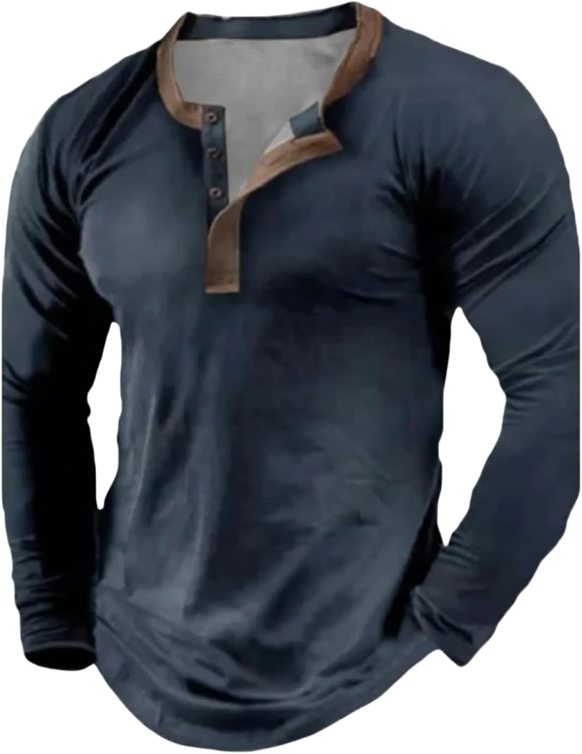 

Мужская поло с 3D принтом, длинный рукав, классический крой Weinexra