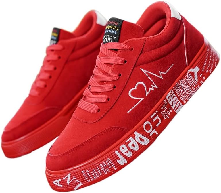 

Мужские кроссовки на высокой платформе большого размера - модные и удобные для бега и повседневной носки Spkfhd, красный