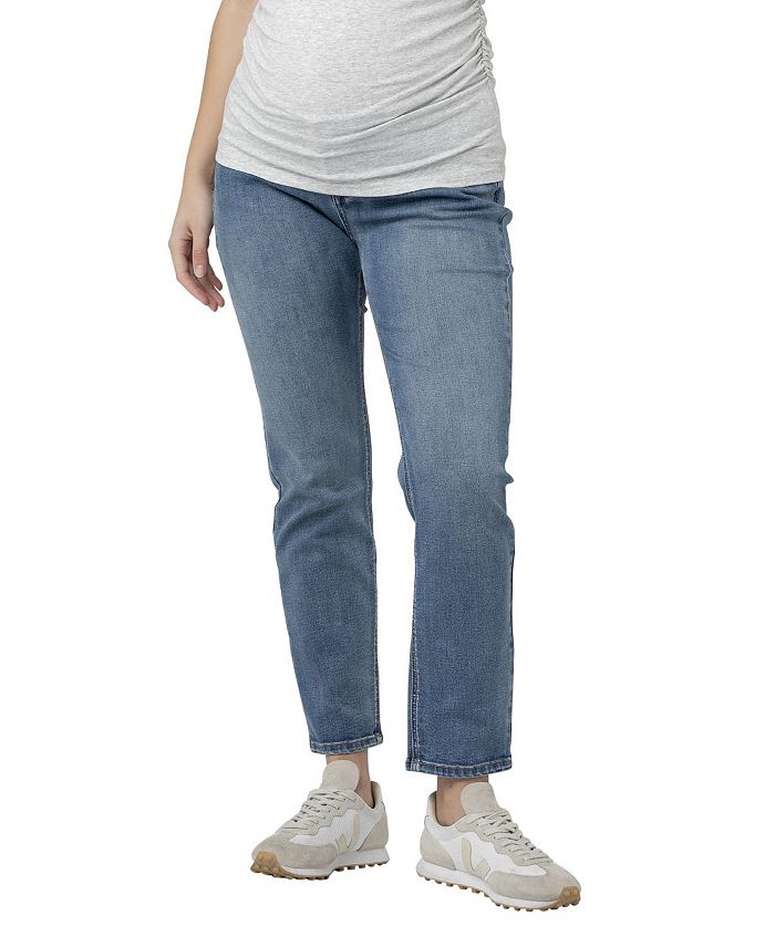

Джинсы Hunter Over Bump Crop в цвете Vintage Wash Ripe Maternity, синий