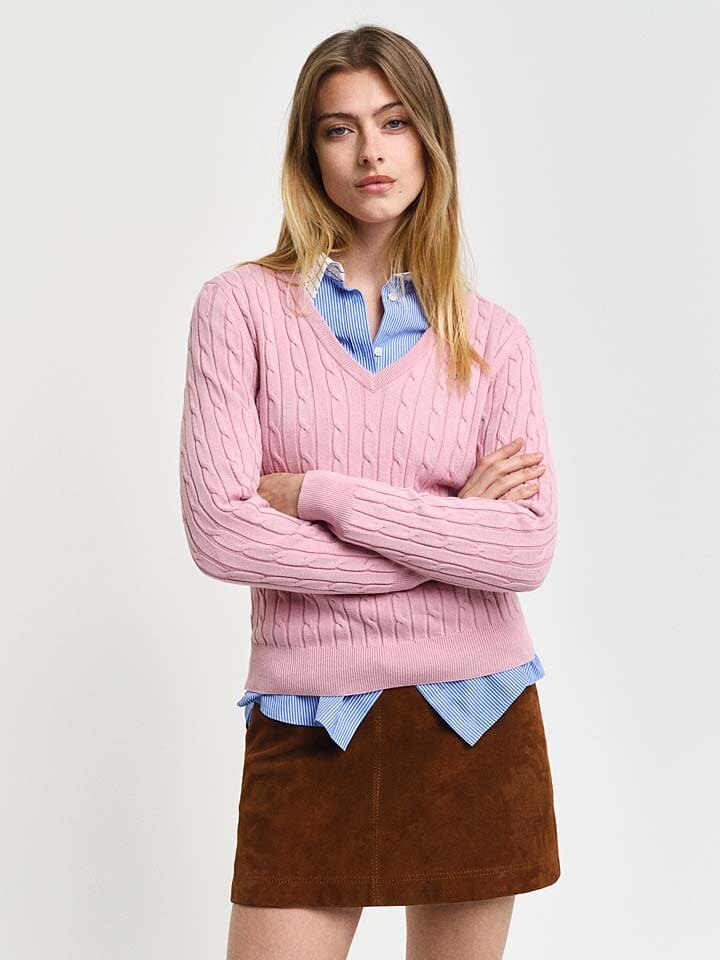 

Пуловер Gant Pullover, розовый