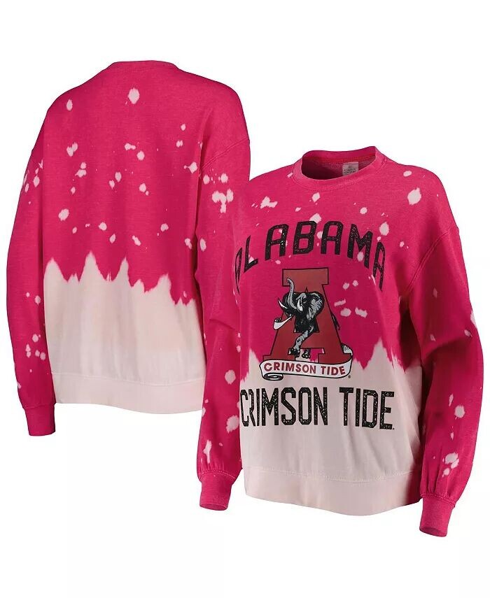

Женский пуловер с выцветшим рисунком Crimson Alabama Crimson Tide Twice As Nice Gameday Couture