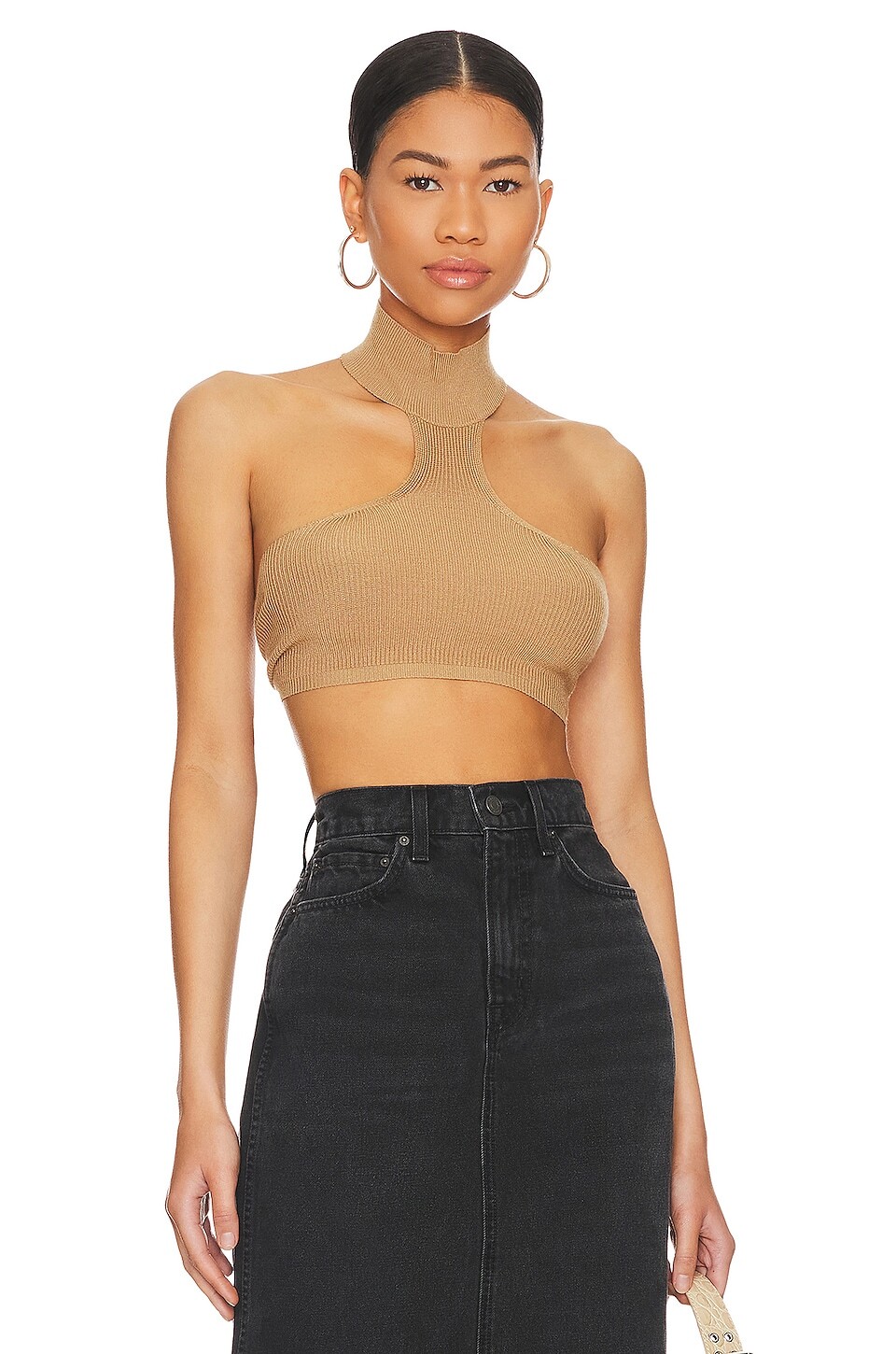 

Топ superdown Kiara Backless Crop, цвет Solid Taupe