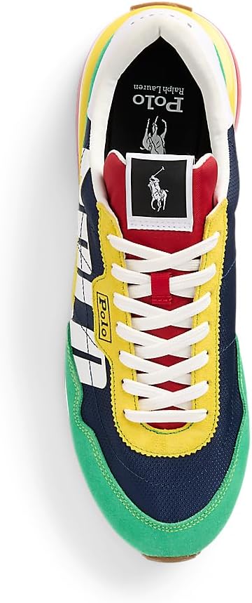 Polo Ralph Lauren мужские кроссовки из замши и нейлона, низкие, на шнурках, Newport Navy Multi — фото 3