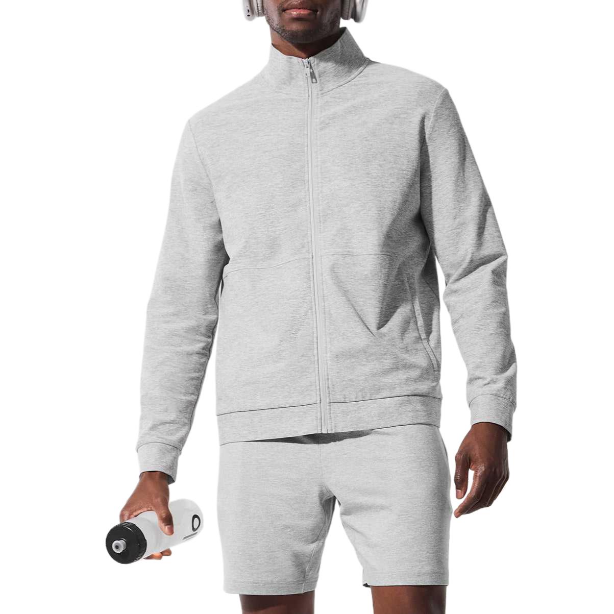 

Alo Yoga Застегивающаяся куртка с высоким воротником, Sports Mixed Gray/Athletic Heather Grey