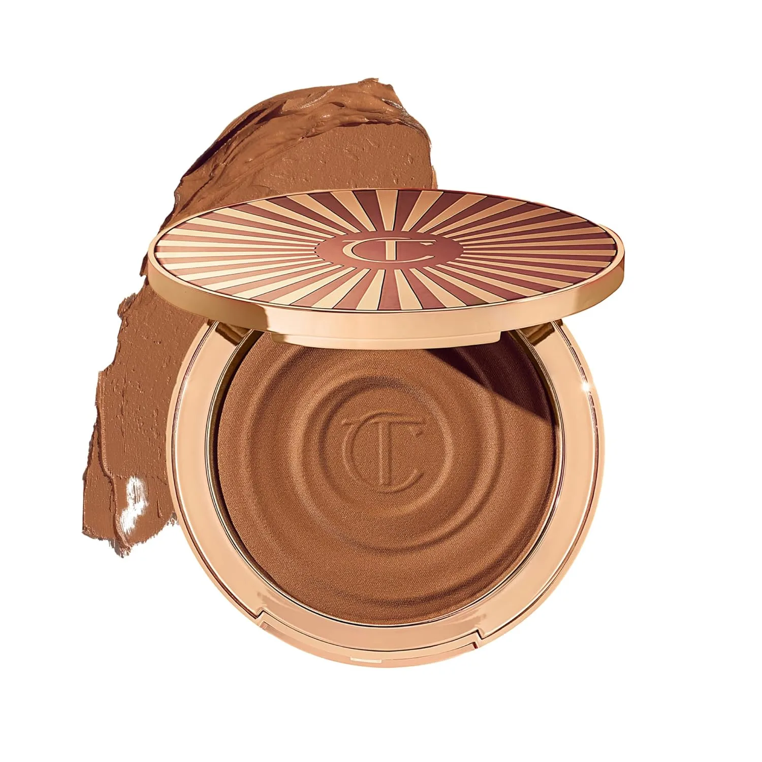 Крем-бронзер для лица и тела Charlotte Tilbury Beautiful Skin - увлажняющая гиалуроновая кислота и провитамин D3 для создания эффекта загара - стойкость до 16 часов, защита от пота и влаги. 20.98 г (1 шт.), 02 Medium - medium golden bronze
