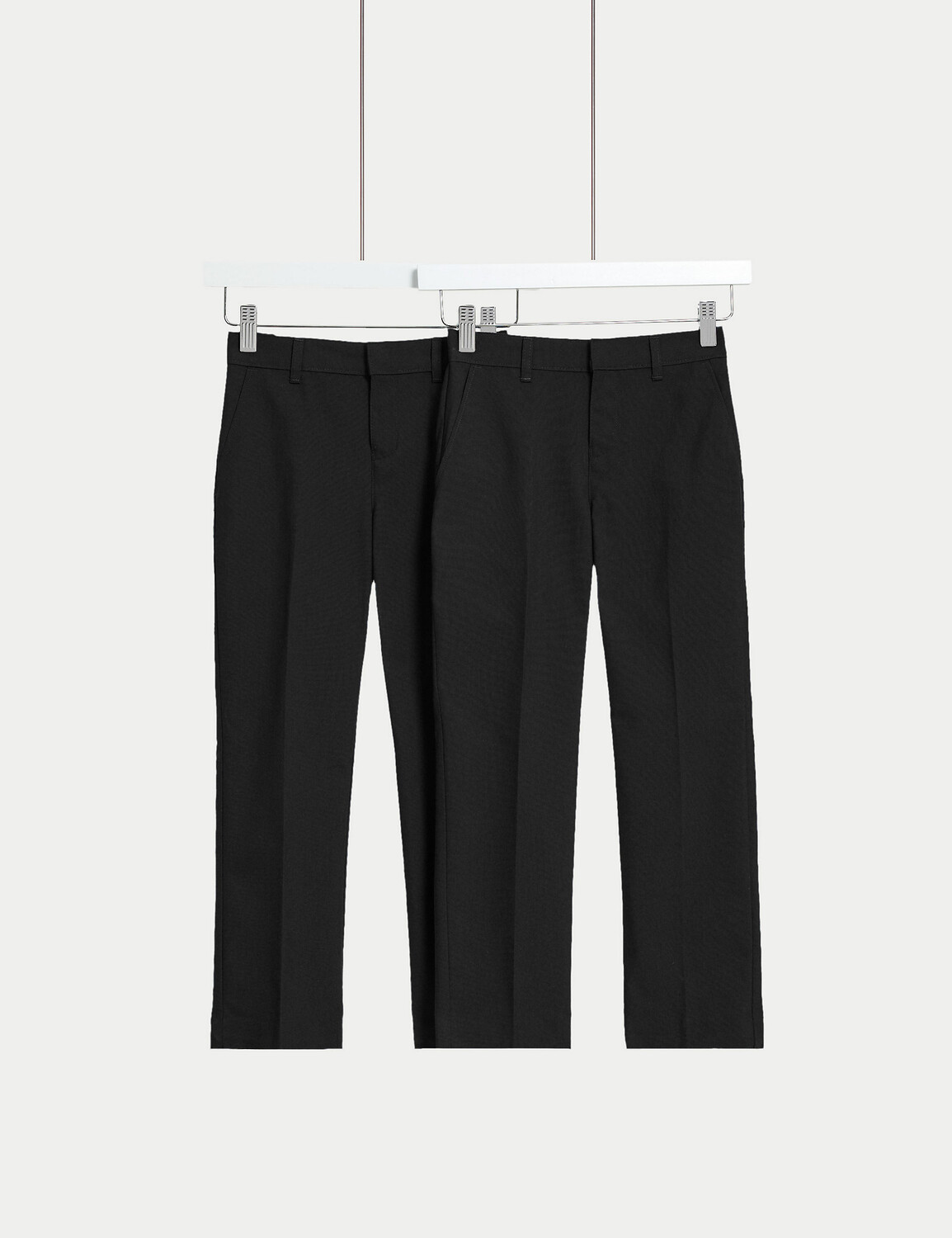

2 пары школьных брюк стандартного кроя Marks & Spencer, черный