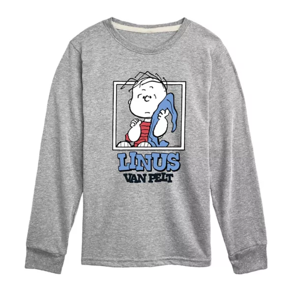 

Футболка с длинным рукавом для мальчиков 8-20 лет "Peanuts" с принтом Линуса Ван Пелта Licensed Character, серый
