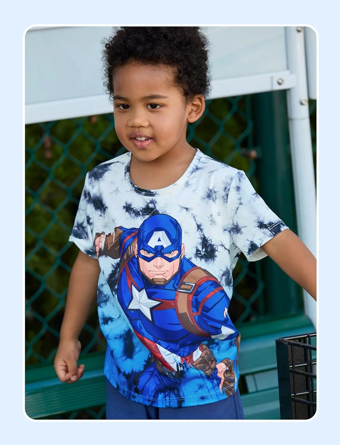 Футболка детская с принтом Captain America, Disney, Marvel, цвет Marvel Captain America — фото 3