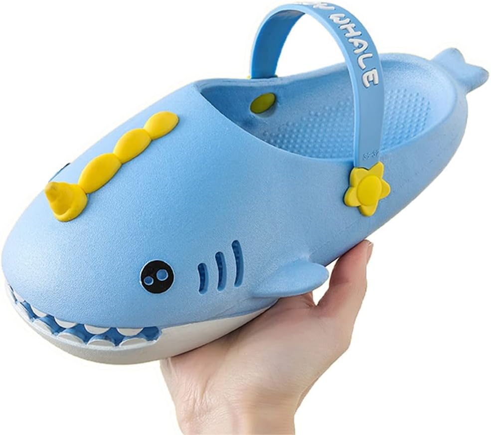 

Женские тапочки-слипоны в виде акулы, милые и удобные, с рисунком животного, для дома и улицы, водонепроницаемые, быстросохнущие, с открытым носком, легкие, с ремешком на щиколотке (Цвет: розовый, Размер: EUR38-39) Mtfbq
