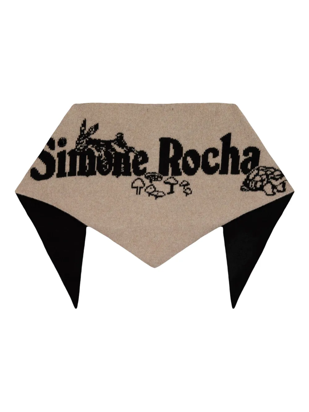 

Шарф с жаккардовым принтом и логотипом Daisy Simone Rocha, нейтральный