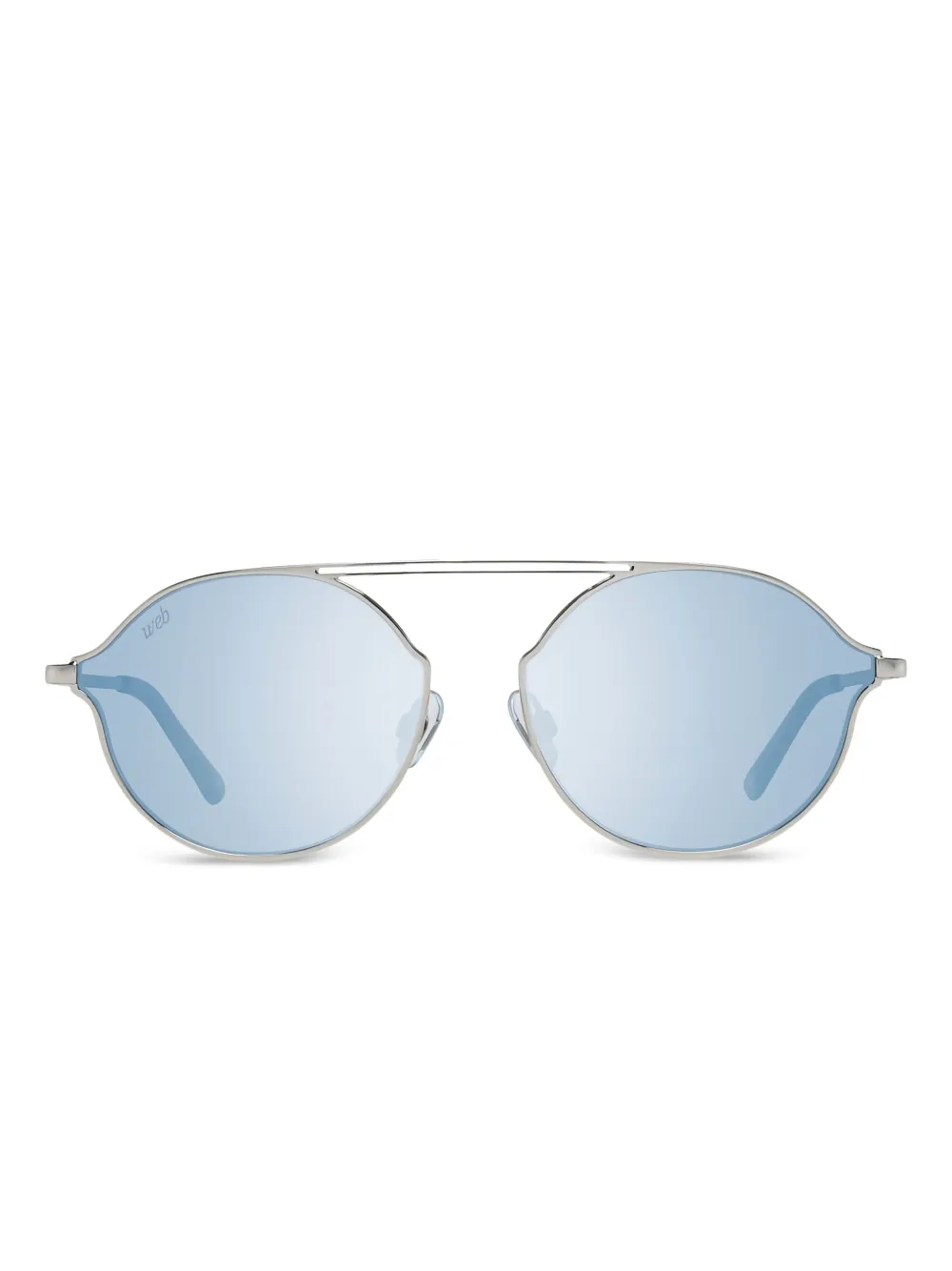 

Зеркальные солнцезащитные очки с двойной перемычкой WEB eyewear, серебряный