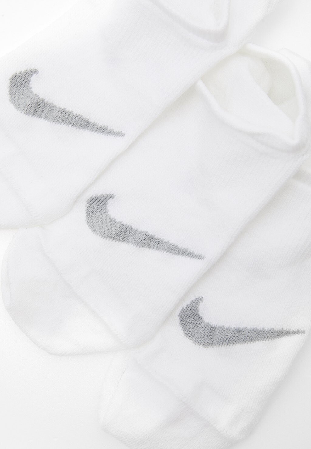 Спортивные носки Everyday Plus Footie 3 Pack Nike, белый/волко-серый — фото 2