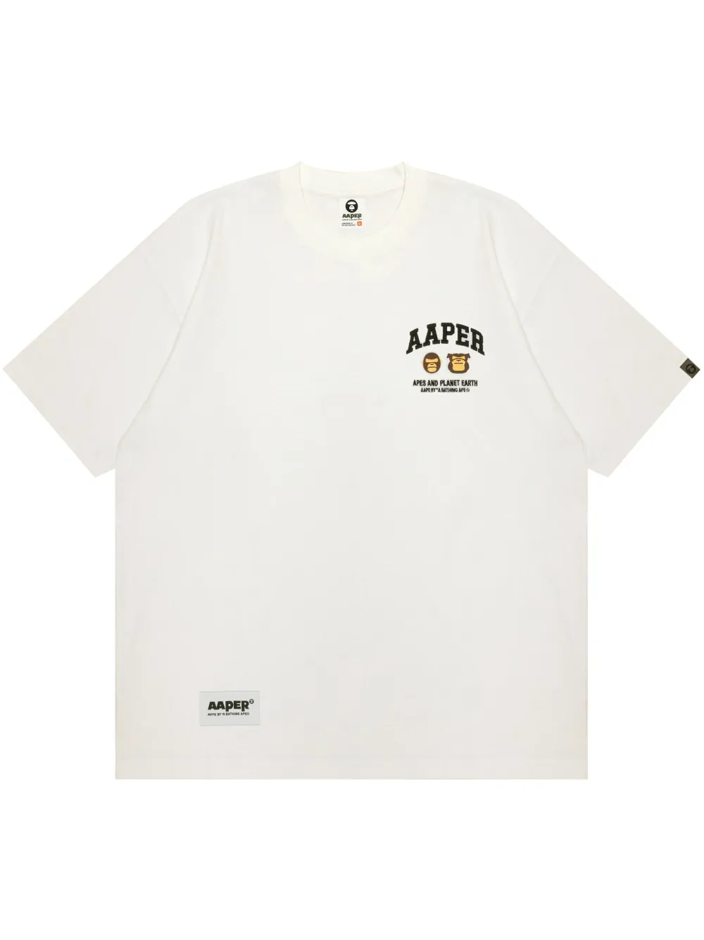 

Футболка с вышитым логотипом AAPE BY *A BATHING APE, белый