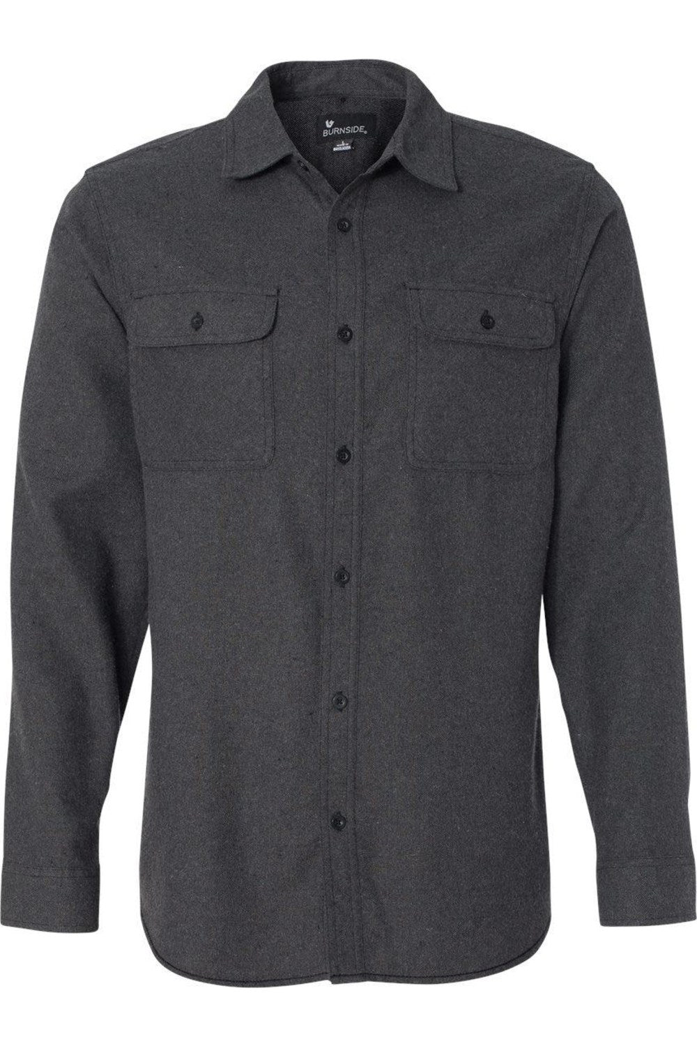 

Рубашка Burnside Solid с длинным рукавом из фланели, цвет charcoal