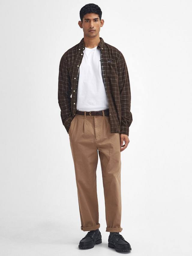 

Выстиранные эластичные брюки свободного покроя Barbour, цвет Stone