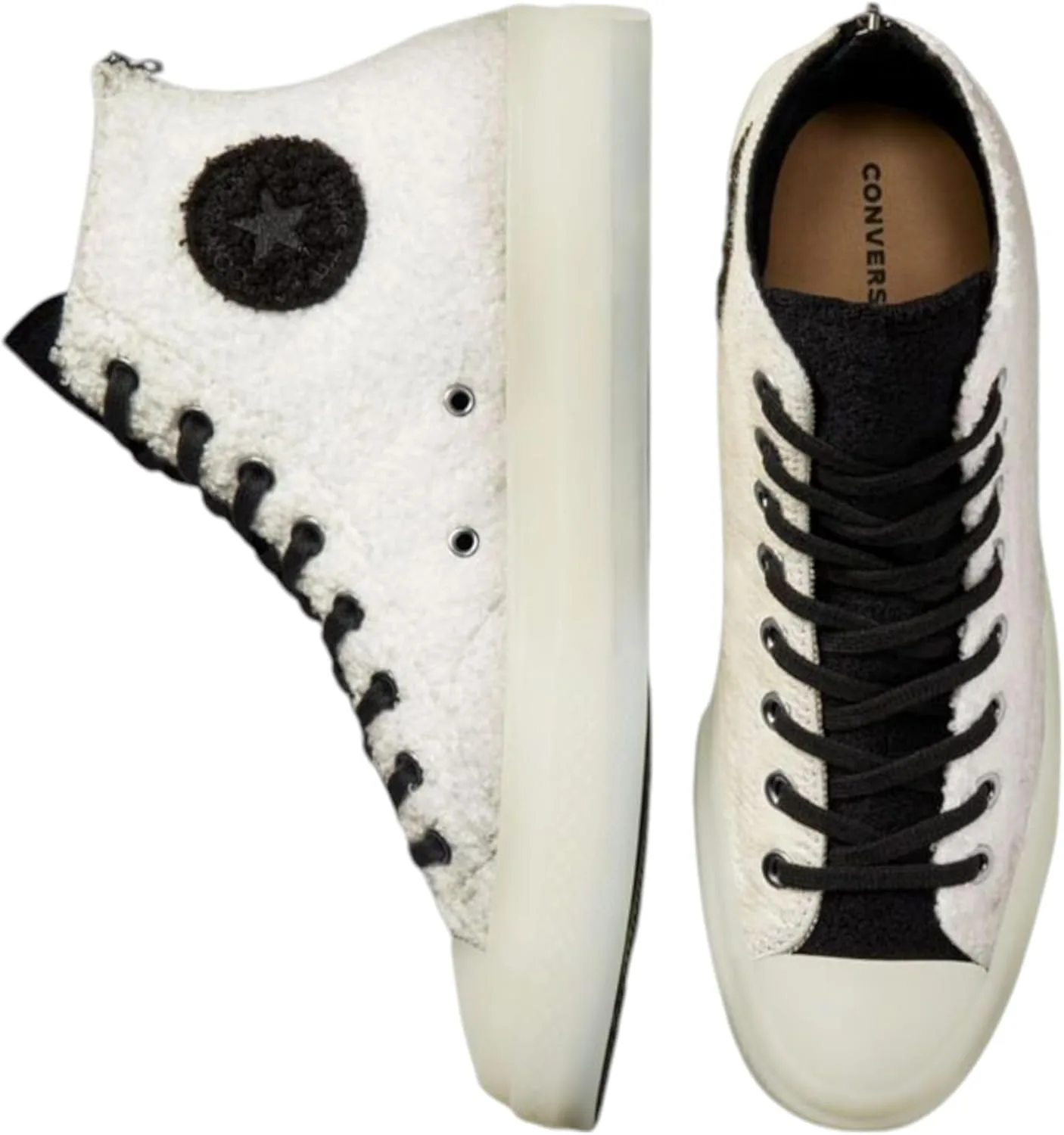 Кроссовки Converse Chuck 70 HI White/Black/White из синтетического материала для мужчин и женщин, мультиколор — фото 3