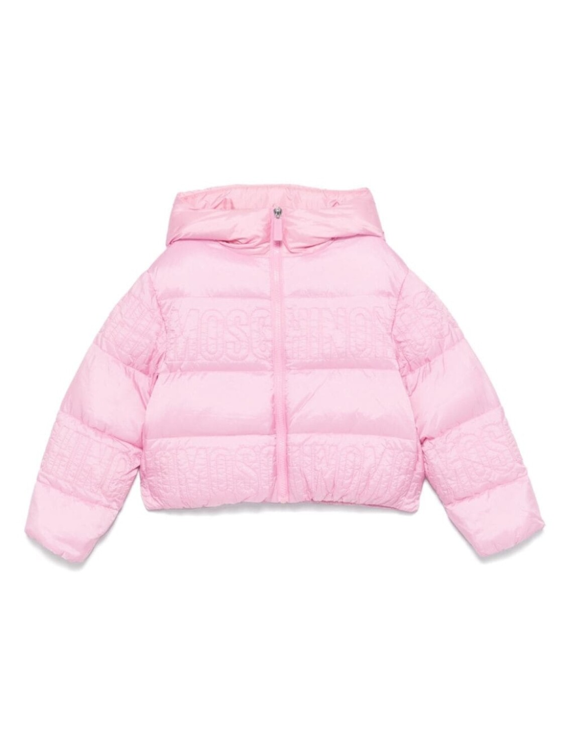 

Moschino Kids куртка с вышитым логотипом, розовый