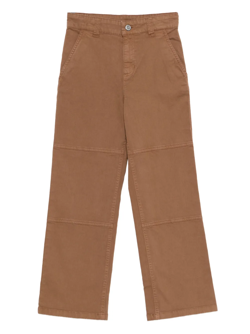 

Брюки с отделкой швами Zadig & Voltaire Kids, коричневый