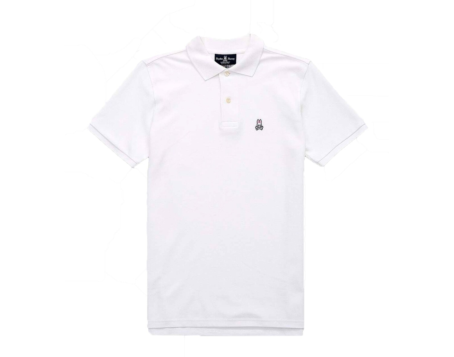 

Рубашка поло Psycho Bunny Classic белая мужская B6K001ARPC-WHT, белый
