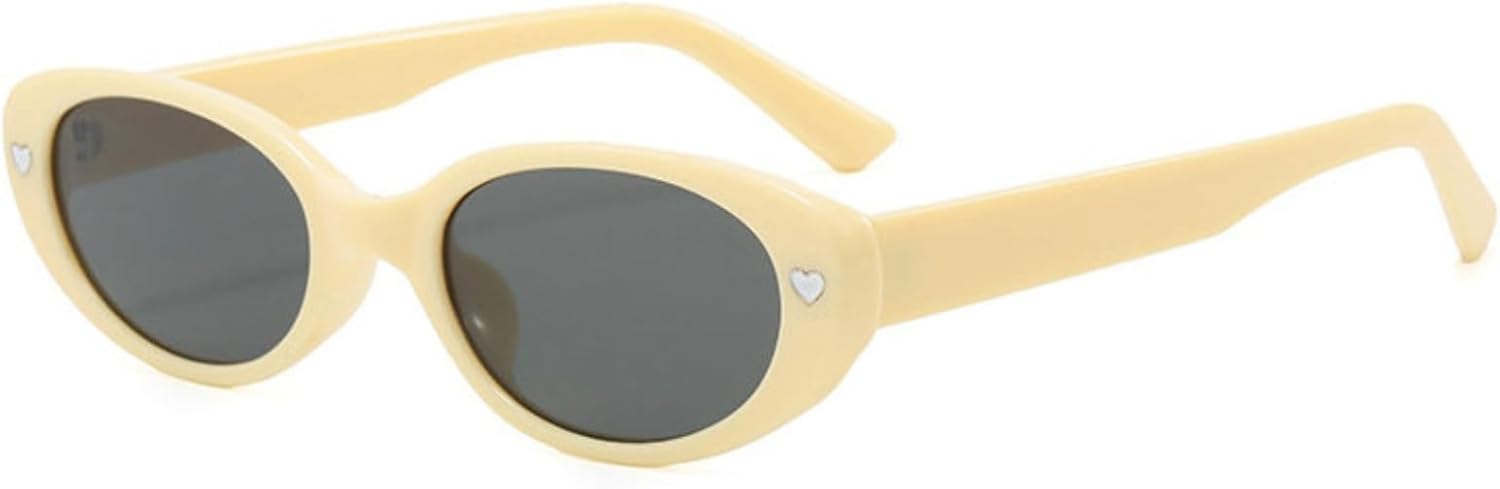 

willochra 2026 Милые маленькие овальные солнцезащитные очки в форме сердца для женщин и мужчин, ретро, ​​классические, стильные, «кошачий глаз», градиентные солнцезащитные очки, C2