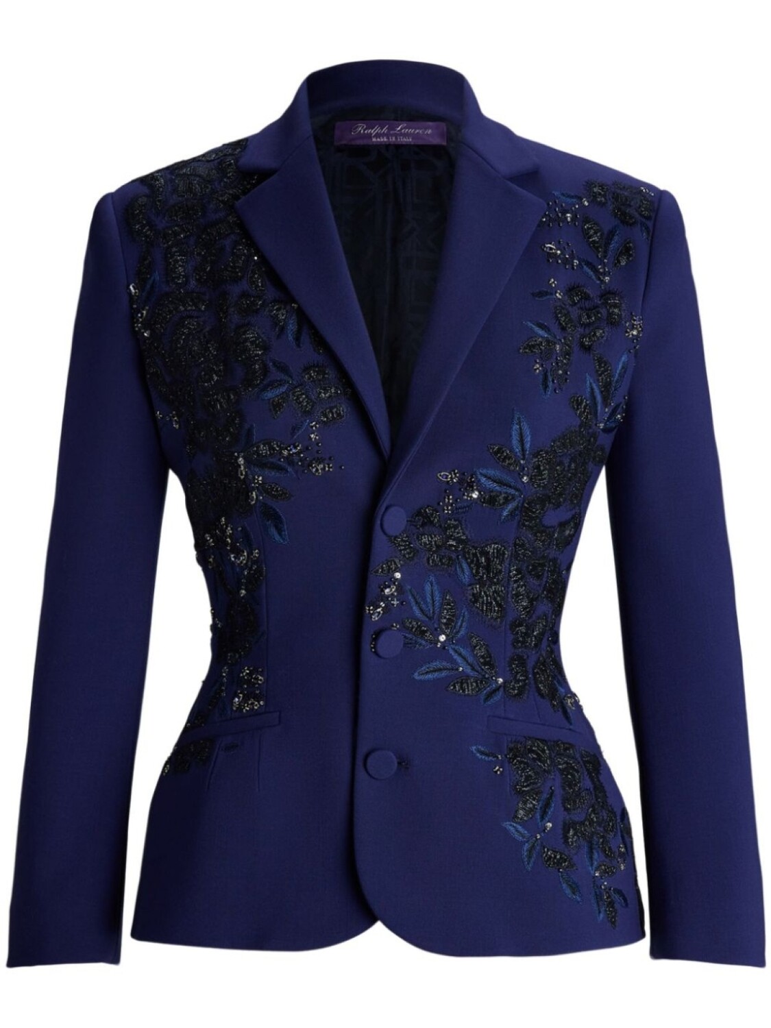 

Шерстяной пиджак Penney Embellished Ralph Lauren Collection, синий