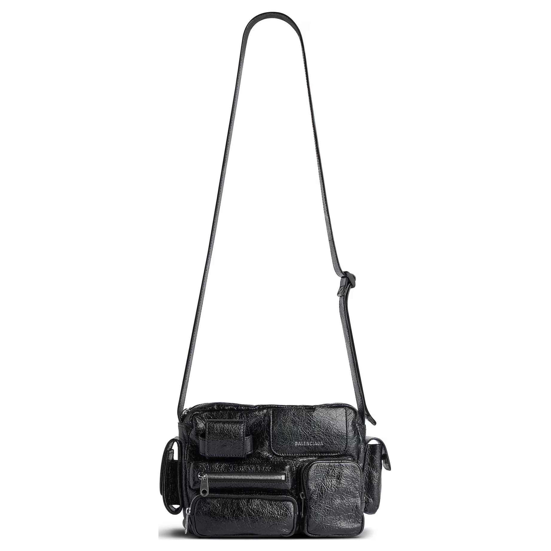 

Balenciaga Кожаная сумка для фотоаппарата через плечо мужская черная