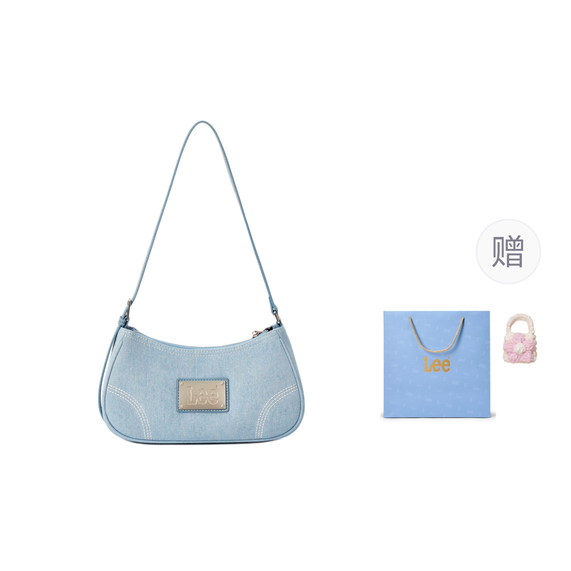 

Lee Тканевая сумка через плечо женская разноцветная, Light Blue-Metal Nameplate Edition (Limited Time Gift)