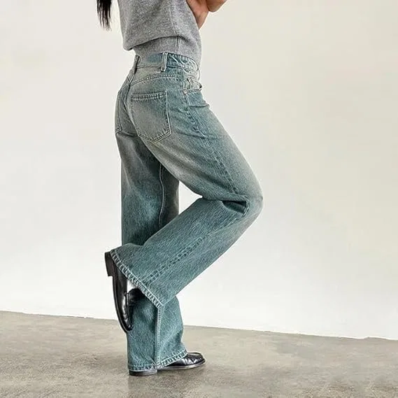 Джинсы свободные, Low Rise Baggy, Lake Blue — фото 3