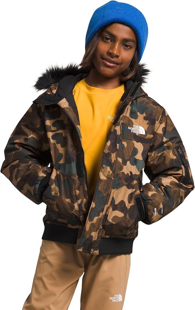 

The North Face Gotham NF0A82XTORU Детская утилитарная коричневая камуфляжная куртка на молнии NCL162