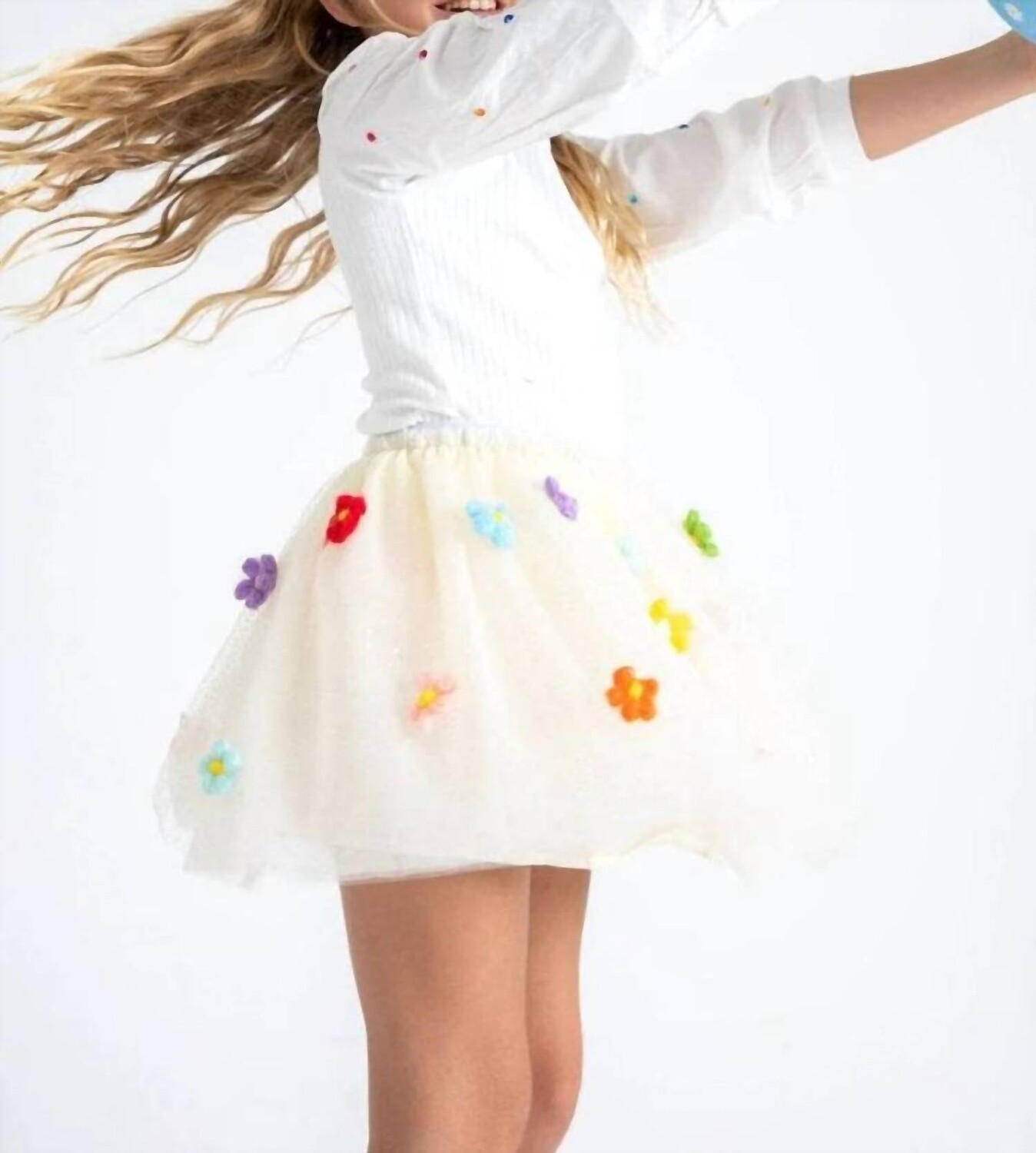 

Пышная юбка-пачка цвета слоновой кости для девочек Rainbow Daisy Lola + The Boys, слоновая кость