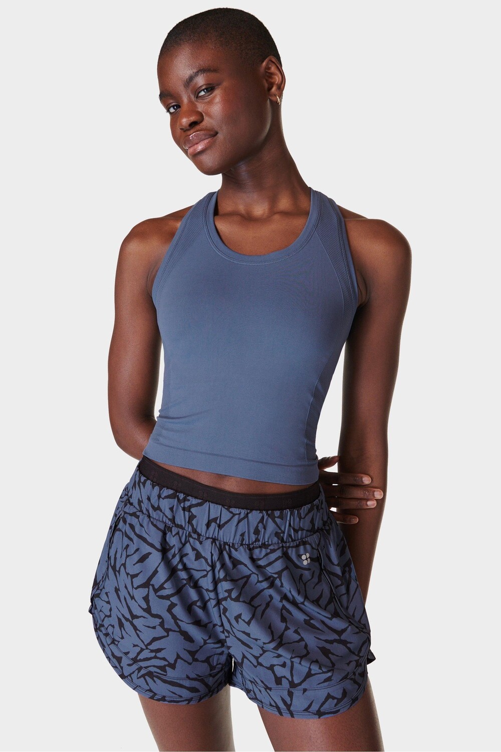 

Бесшовный тренировочный жилет для спортсменов Sweaty Betty, синий