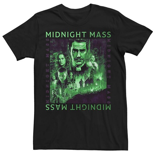 

Футболка с принтом Men's midnight mass green lights Licensed Character