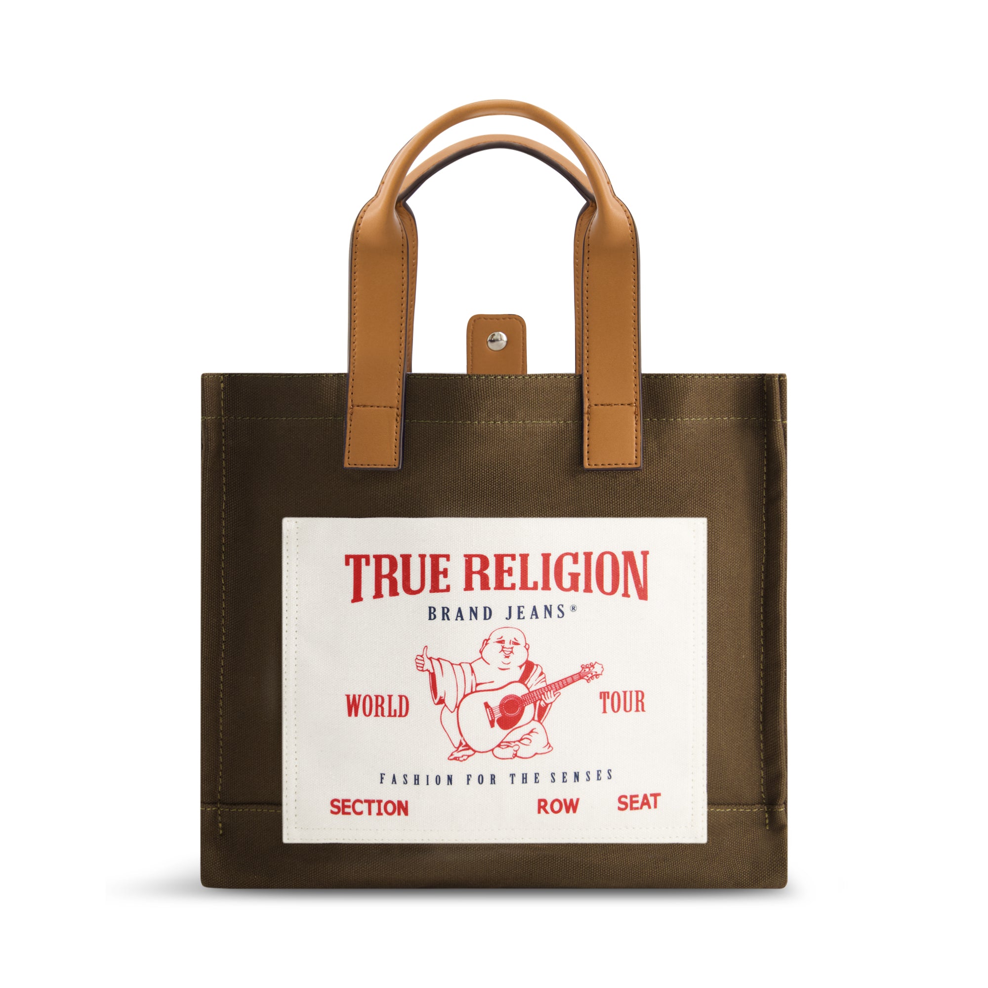 

Сумка-тоут среднего размера с карманом True Religion, оливковый