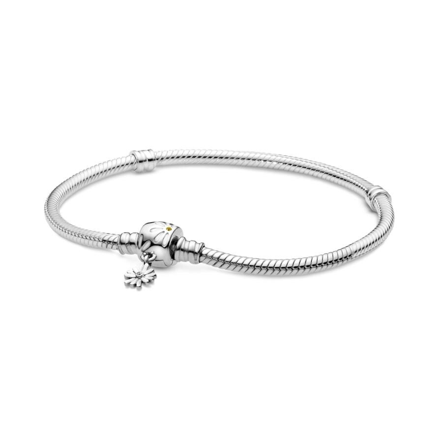 

Браслет Pandora Moments Daisy Flower Clasp Snake Chain, стерлинговое серебро