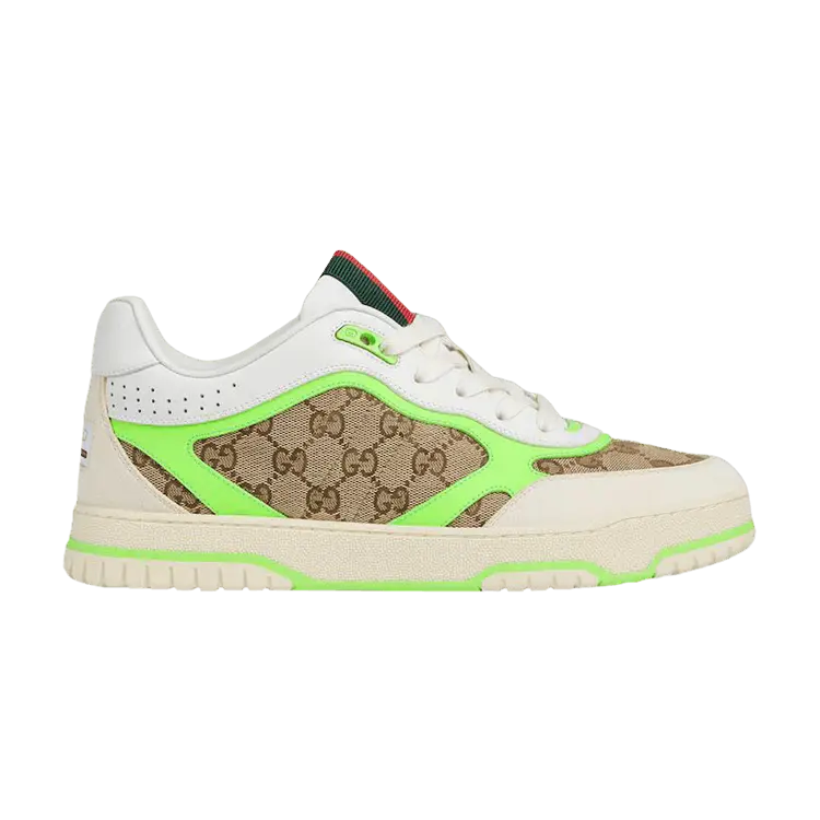 

Кроссовки Gucci Re-Web Sneaker GG Canvas - Beige Fluorescent Green, коричневый