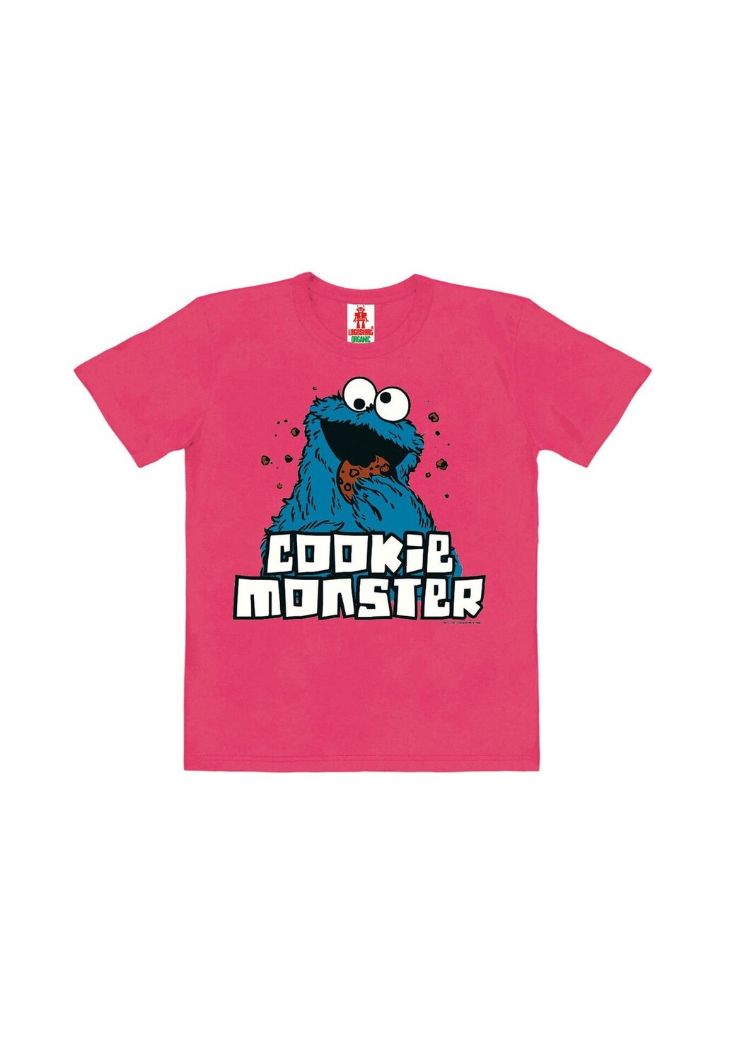 

Футболка Organic Kids «Улица Сезам» - Cookie Monster LOGOSHIRT, розовый