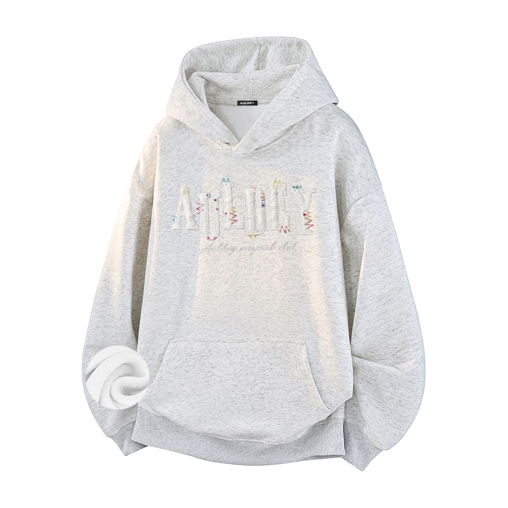 

Толстовка Unisex Hooded Moderate Regular AULDEY, белый heather серый (upgraded polyester-cotton thickened and fleece-lined)