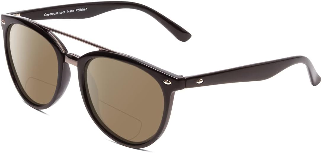 

Солнцезащитные очки Coyote Downtown унисекс Cateye с поляризованными линзами или бифокальными линзами | Защита от УФ-излучения | 54 мм, Gloss Black Grey Frame/Brown Lens