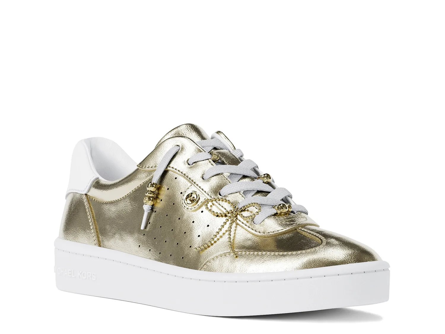 Кроссовки Michael Michael Kors Scotty Charm Platform Sneaker, золотой металлик