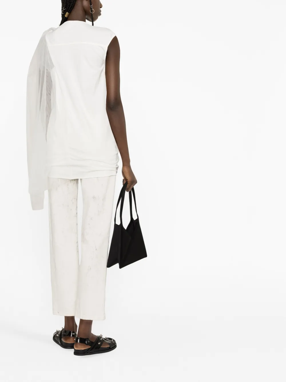 Блузка с шарфом Rick Owens, белый — фото 4
