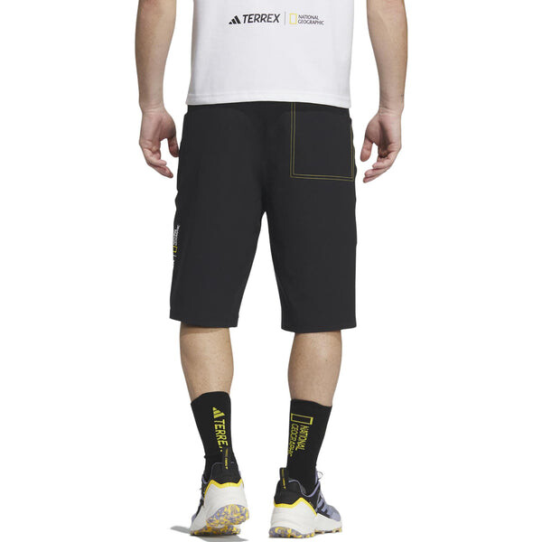 Шорты национальные географические короткие Adidas, черный — фото 3