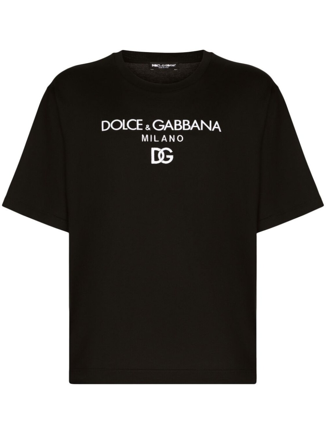 

Dolce & Gabbana футболка с вышитым логотипом, черный