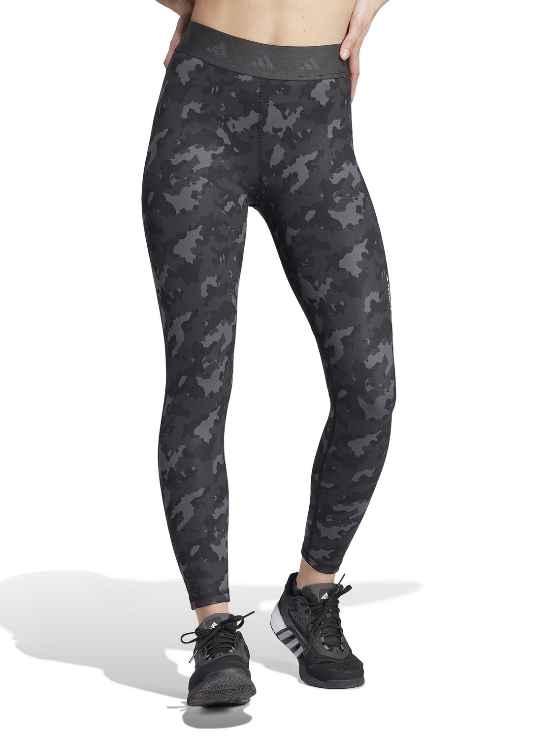 

Тайтсы Adidas Performance Techfit Camo 7/8, серый
