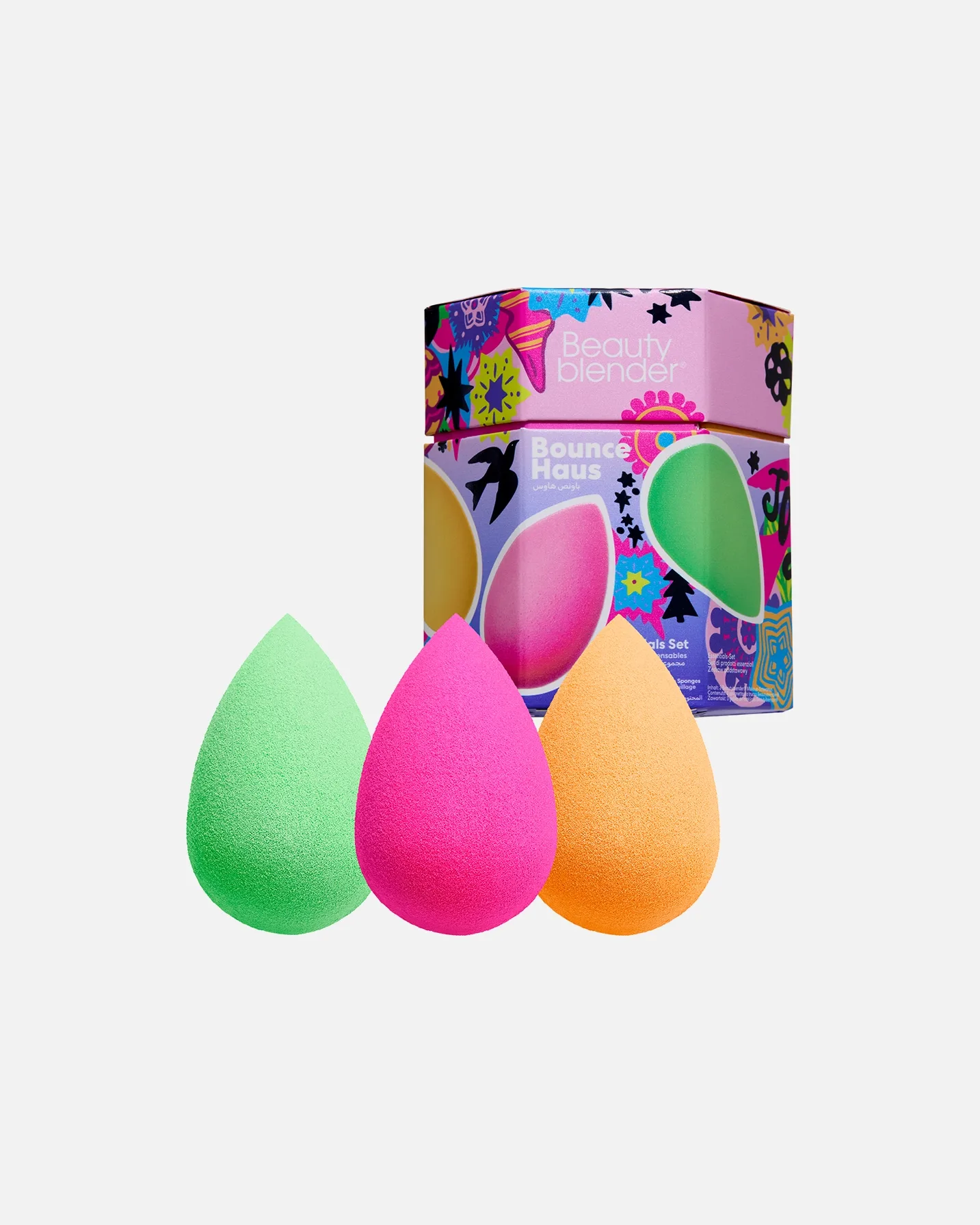 Набор из трех спонжей для макияжа и батута для растушевки. The Original Beautyblender, 1 шт