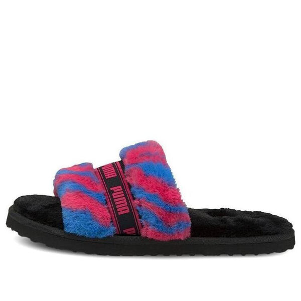 Тапочки fluff slide 'wild - beetroot purple' Puma, черный