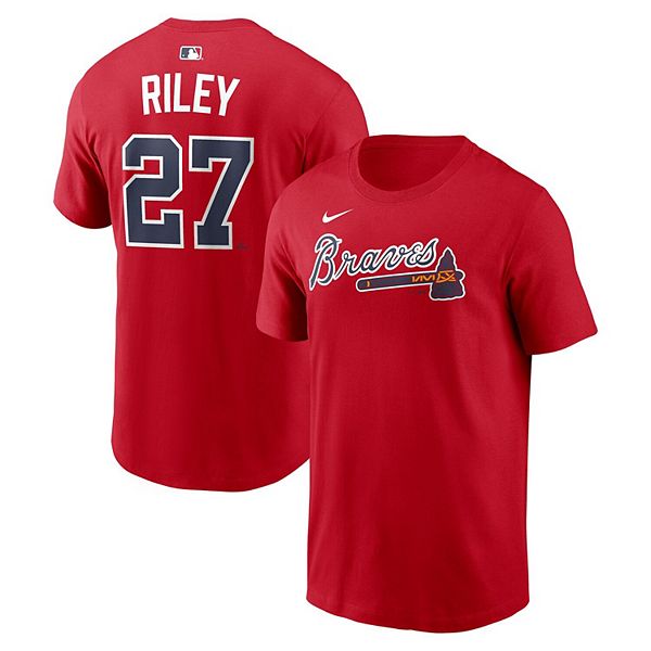 Футболка Atlanta Braves с именем и номером Остина Райли Nike — фото 2