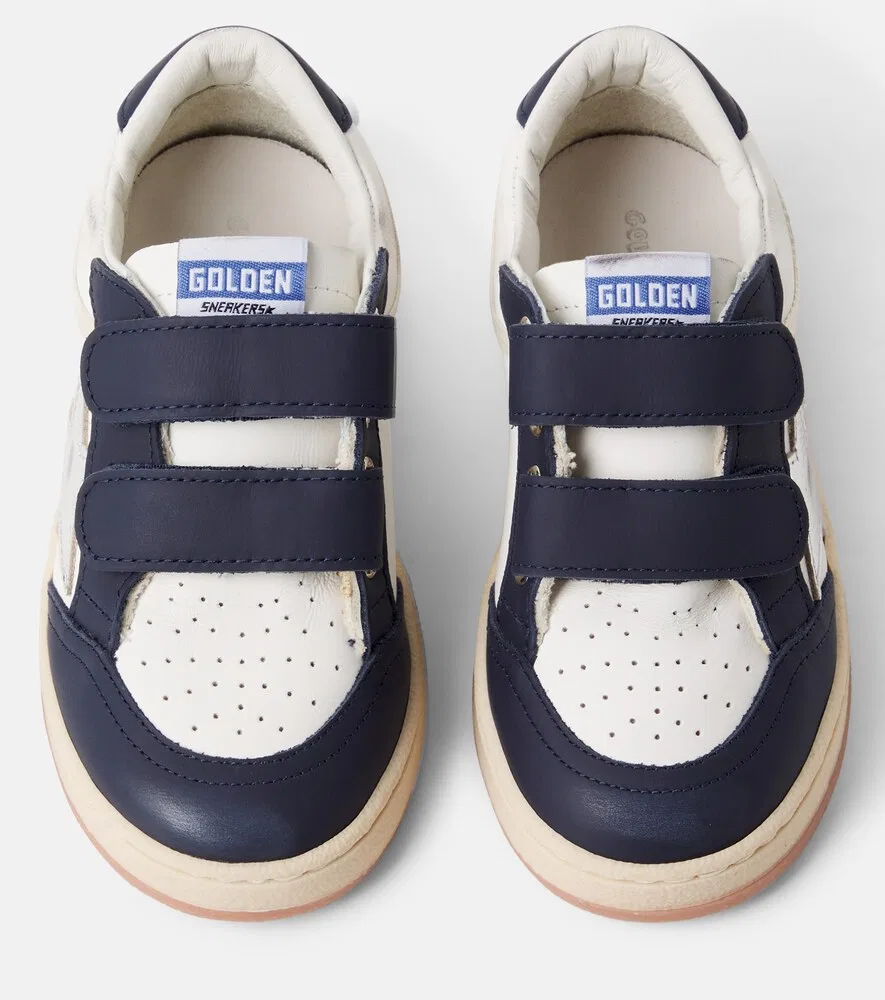 Кожаные кроссовки Ball Star Golden Goose Kids, белый — фото 4