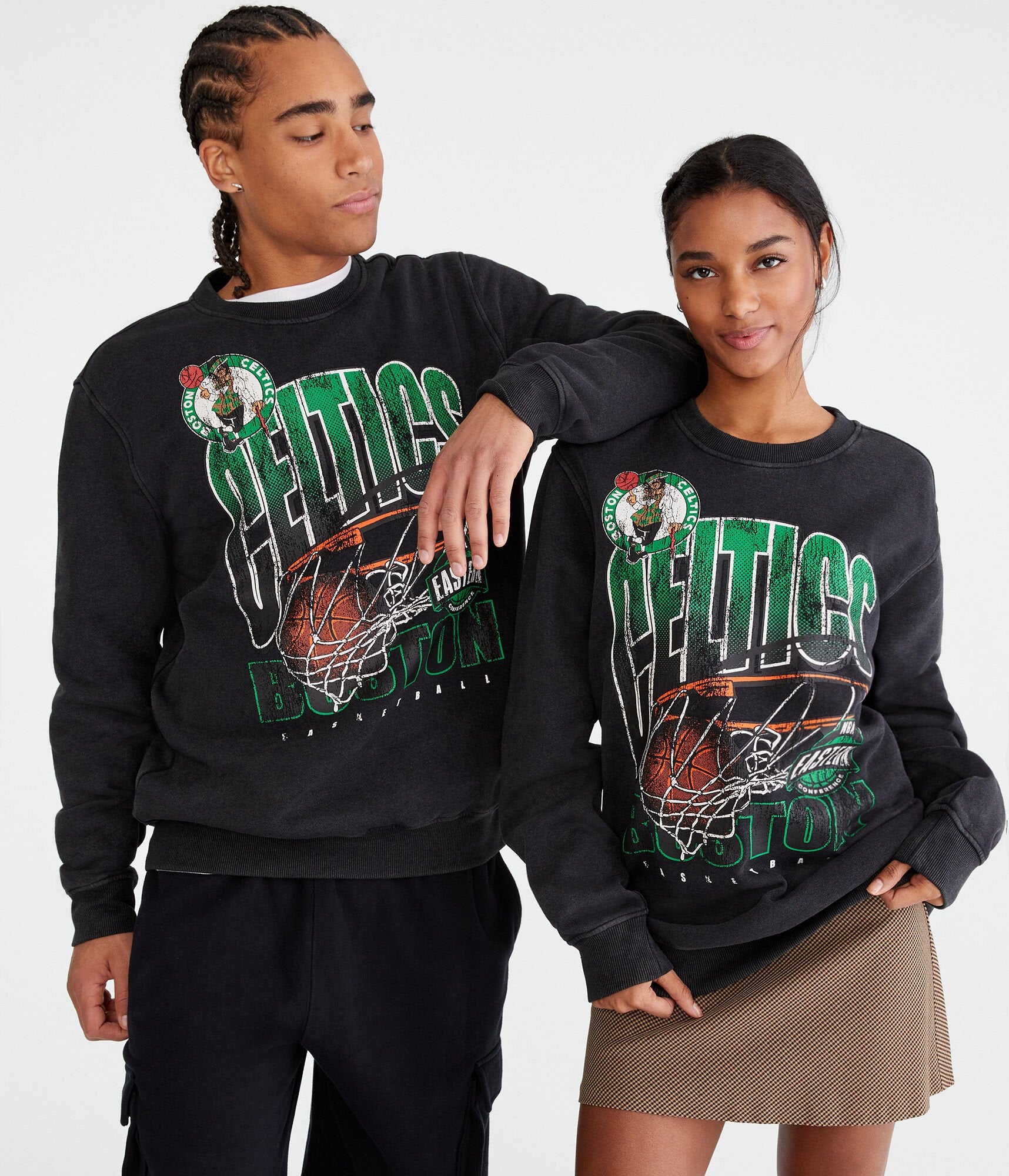 

Aeropostale Boston Celtics Net Crew Толстовка, черный