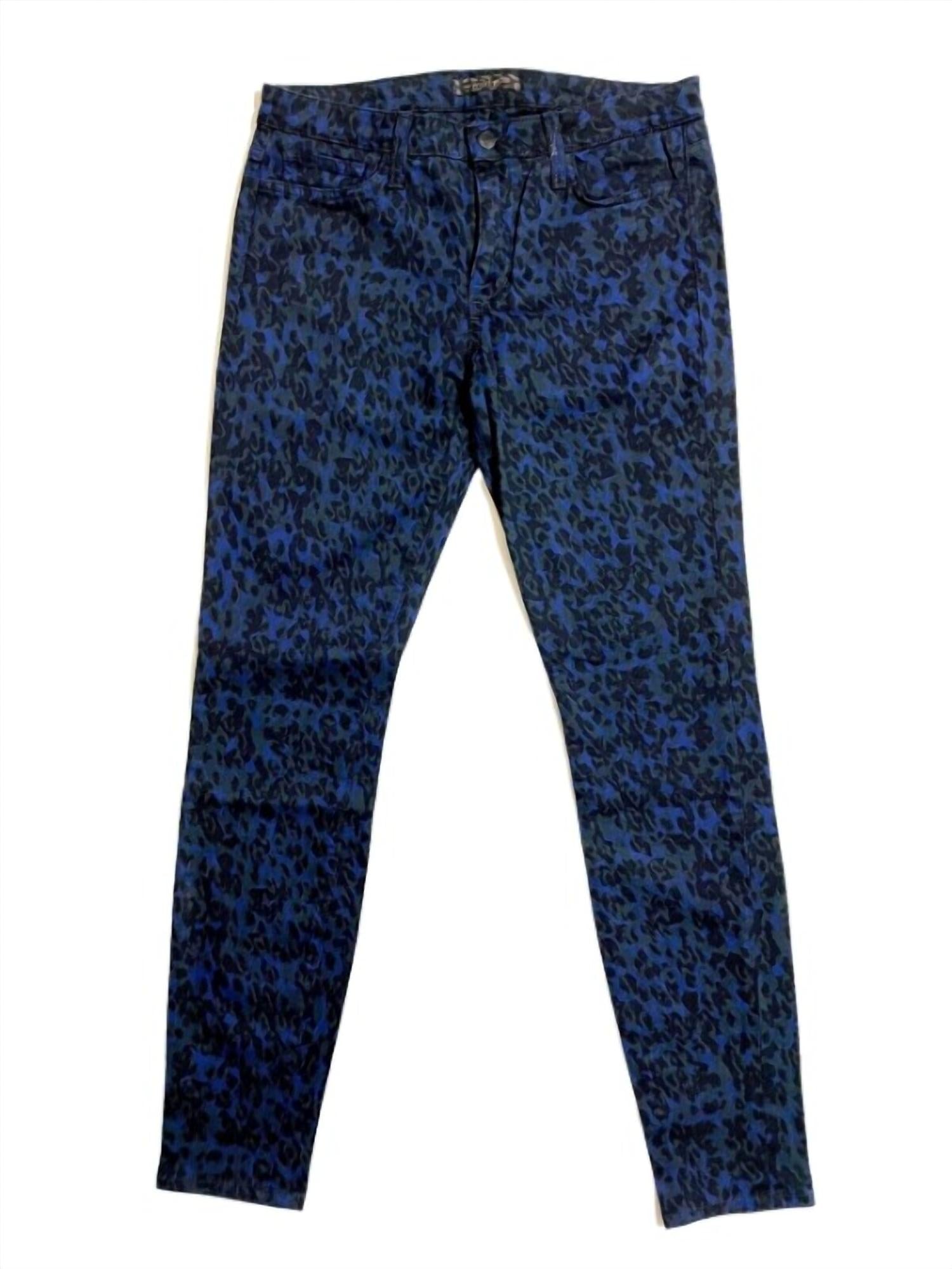 

Женские джинсы скинни Wild Print Mid Rise синего и черного цвета JOE'S Jeans