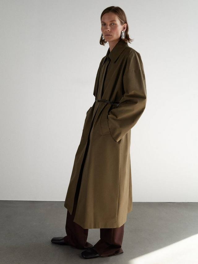 

Укороченный тренчкот Linz Oversized Mango, Medium Brown